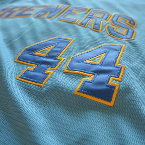 Brand NEW Milwaukee Brewers #44 Hank Aaron Jersey Size Men's X-Large - Picture 3 of 10